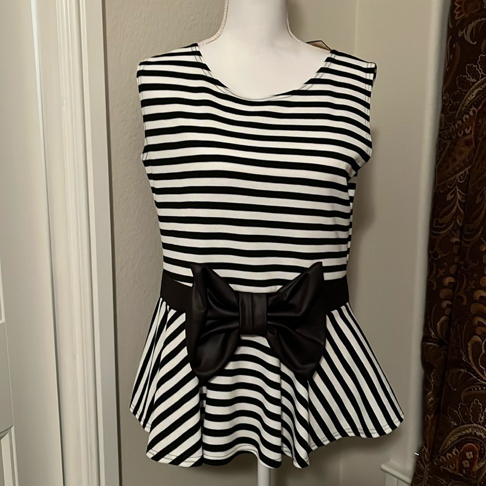 Women’s peplum  top with bow